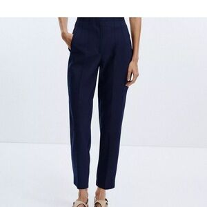 Zara Navy High Waist Pants